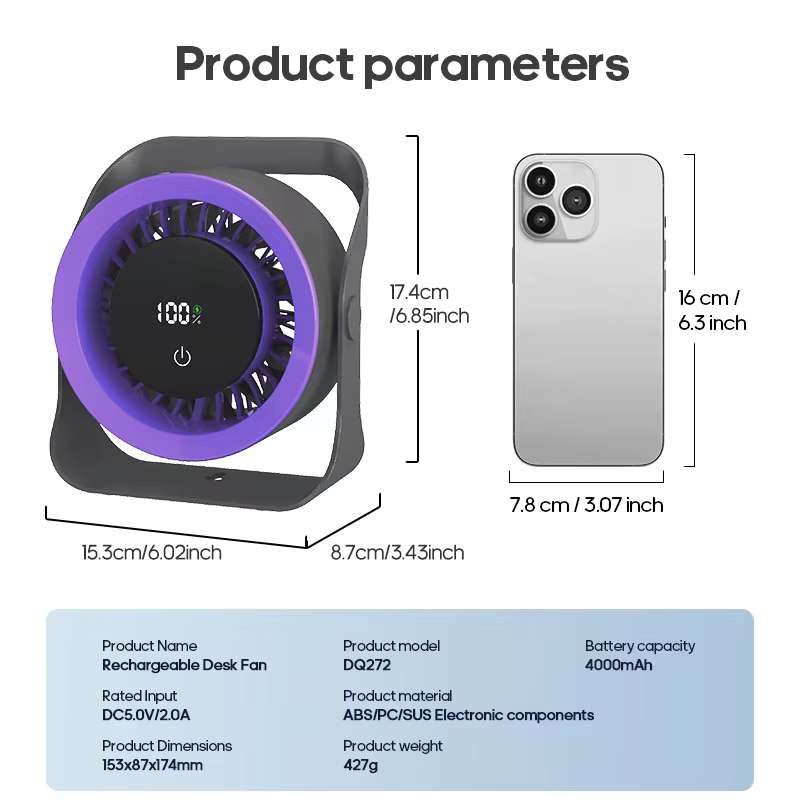 Portable Touchscreen Cooling Fan